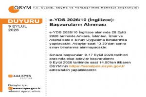 link e-YDS 2026/10 İngilizce başvuruları başladı