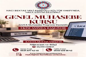 Silivri Hacı Bektaş Veli Anadolu Kültür Vakfı Başkanı Kırkıcı: Genel Muhasebe Kursumuz başlıyor