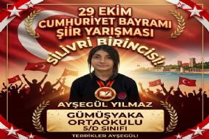 link Silivri Gümüşyaka Ortaokulu’ndan Cumhuriyet şiiriyle ilçe birinciliği