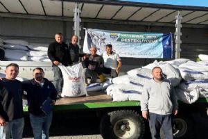 Silivri Yolçatı’da hayvan üreticilerine yem desteği