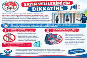 Silivri İBB Abdülezel Paşa Okulu’nda metal dedektörlü güvenlik önlemi