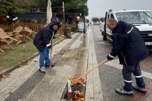 link Silivri’de yağışlara karşı mazgal ve yağmur suyu kanalları temizleniyor