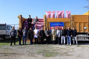 Silivri Büyükkılıçlı ve Gümüşyaka üreticilerine buğday tohumu desteği