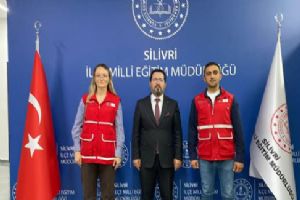 Silivri Türk Kızılay Temsilcilerinden İlçe Millî Eğitim Müdürü Damat’a ziyaret