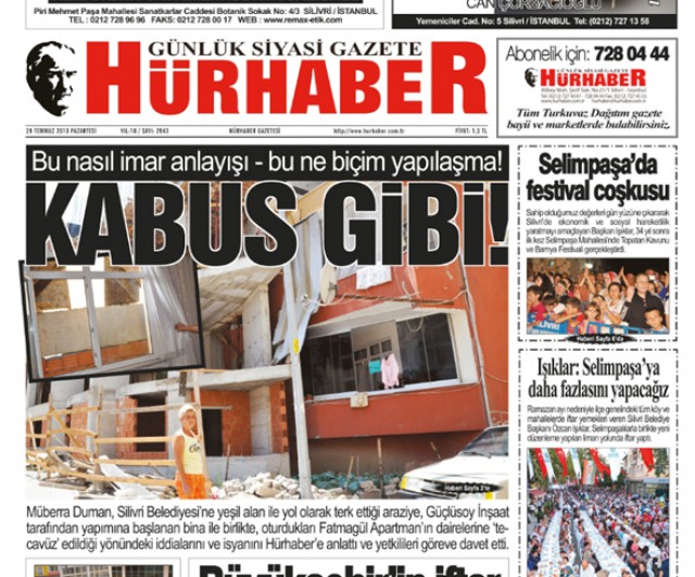 “Her iki bina hakkında da yasal işlem başlatıldı”