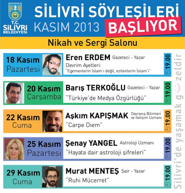 Silivri’de söyleşi şenliği