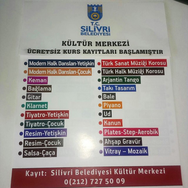 Kültür Merkezi kış dönemi kayıtları başladı