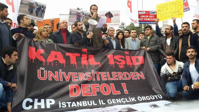 CHP’li gençlerin İşid protestosu