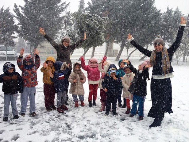 Kids’te kar sevinci