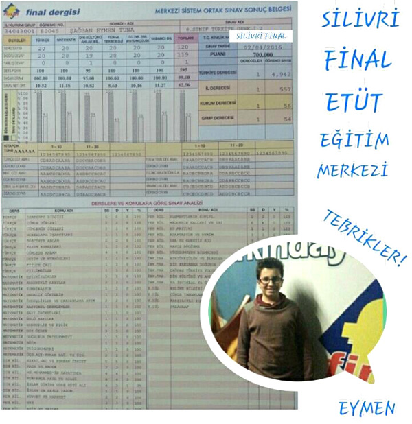 Silivri Final Etüt Merkezi gururlu