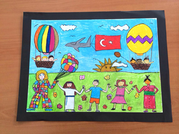 Resim, şiir ve kompozisyonla 23 Nisan
