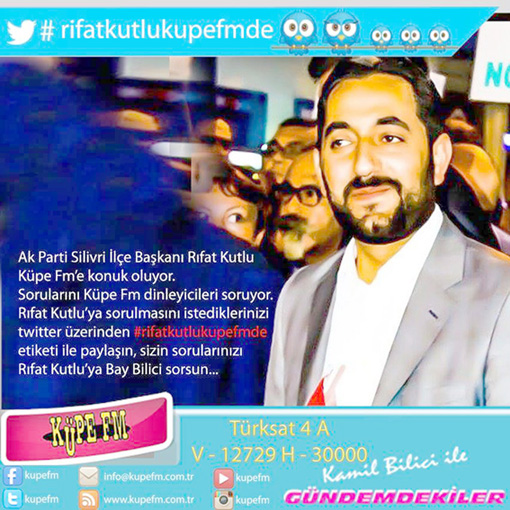Kutlu, Küpe FM’in konuğu olacak