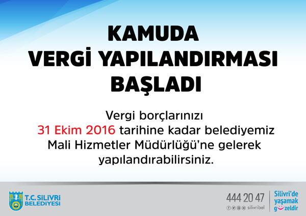 Belediyeden vergi borcu yapılandırması için davet