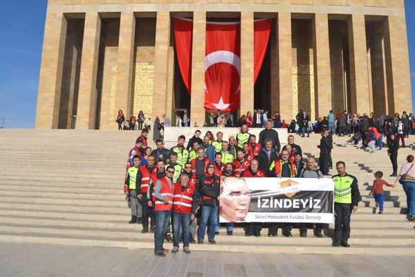 Motosiklet Kulübünün Anıtkabir çıkarması