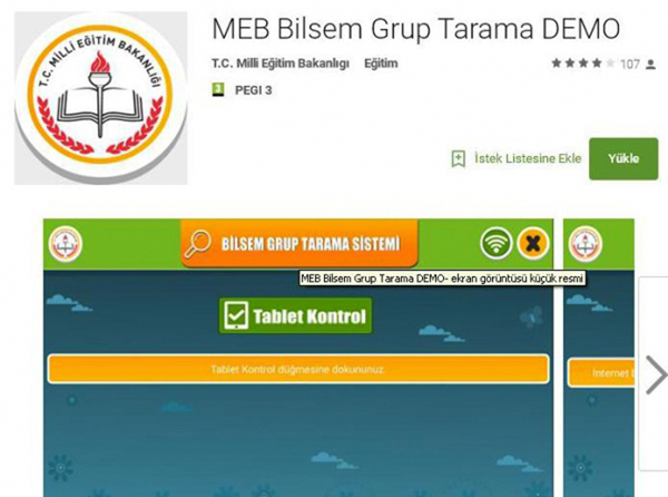 Bilsem Grup Tarama Sistemi Demo Uygulaması yayımlandı