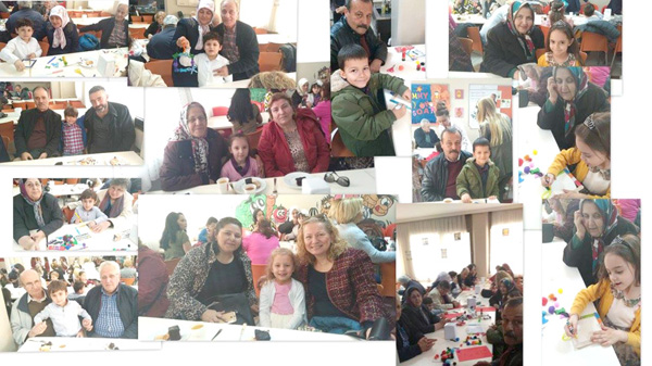 Büyüklerine sevgilerini İfade ettİler