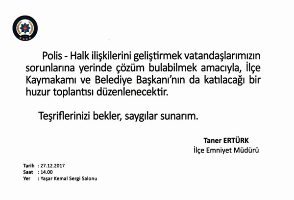Huzur Toplantısı yapılacak
