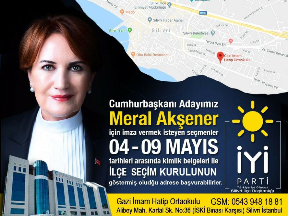 Akşener için imzalar İSK'da değil Gazi İmamhatip'te toplanacak