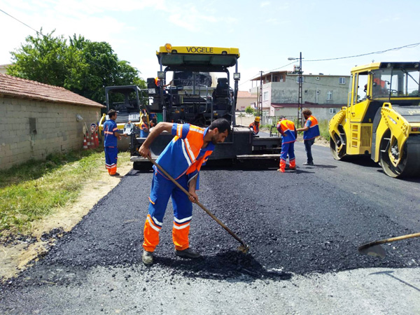 Sayalar’da asfalt çalışması