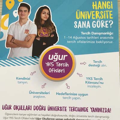 “Uğur Okulları doğru üniversite tercihinizde yanınızda”