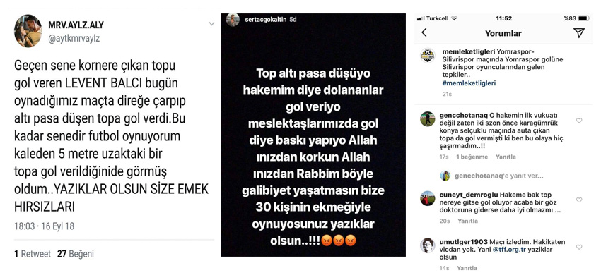 Hakem Levent Balcı’ya tepkiler sürüyor