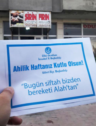 Ülkücülerden esnafa anlamlı sürpriz