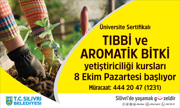 Tıbbi ve aromatik bitki kursu  8 Ekim’de başlıyor