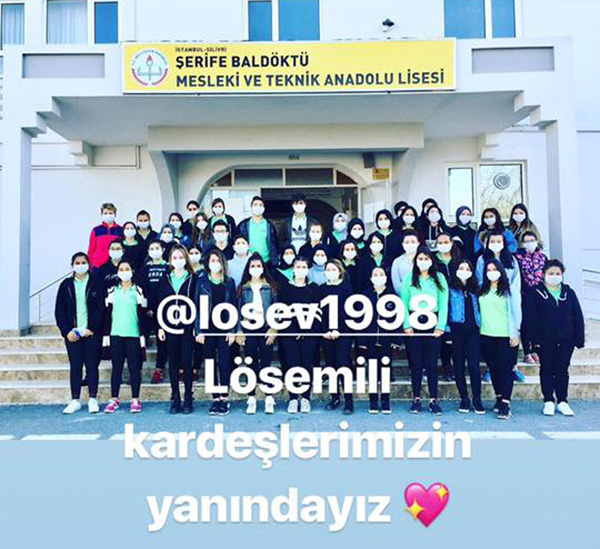 Lösemili kardeşlerine destek sundular