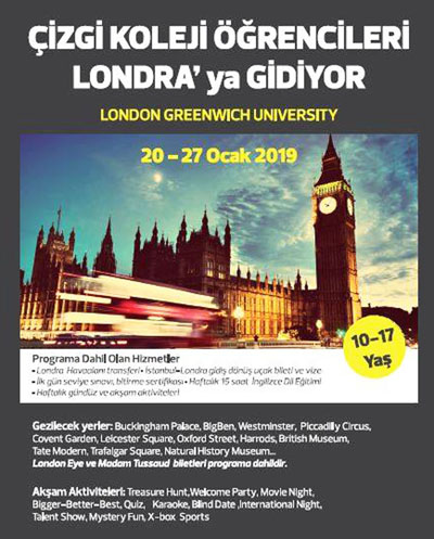 Çizgi Koleji öğrencileri Londra’ya gİdİyor