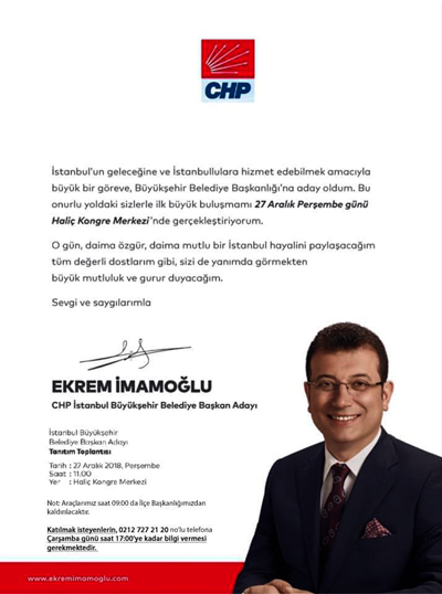 CHP Silivri’den duyuru