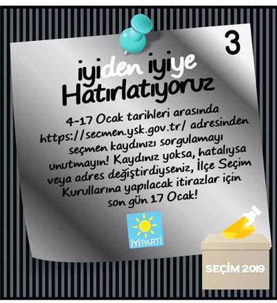 İYİ’den hatırlatma