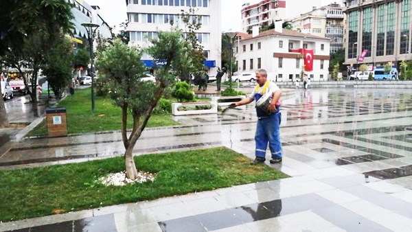 Meydan, park ve mahallelerde temizlik