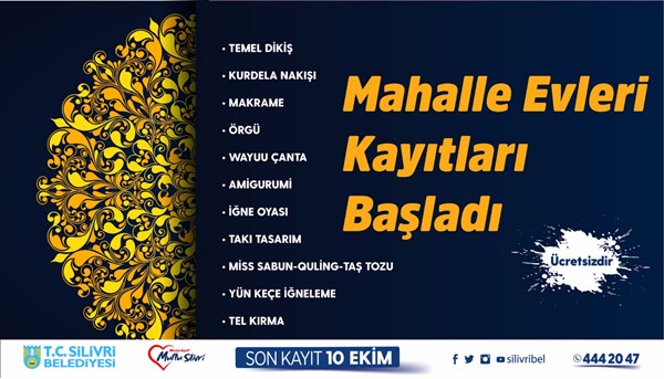 Mahalle Evi kurs kayıtları başladı