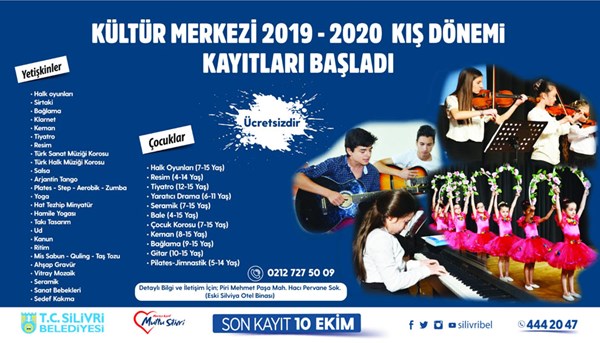 Kültür Merkezi Kış Dönemi Kurs kayıtları başladı