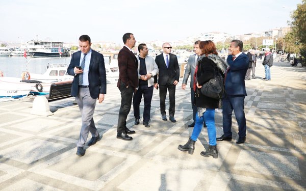 Sulama sistemi çalışmalarını denetlediler