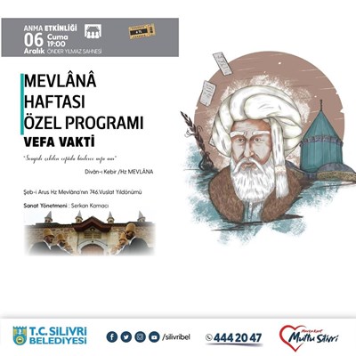 Mevlana Haftası Özel Programı düzenleniyor