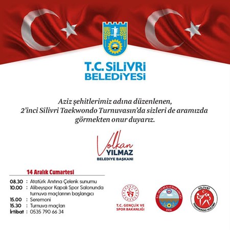 2. Silivri Taekwondo Turnuvası Cumartesi günü