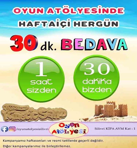 Oyun Atölyesi’nde 30 dk. BEDAVA