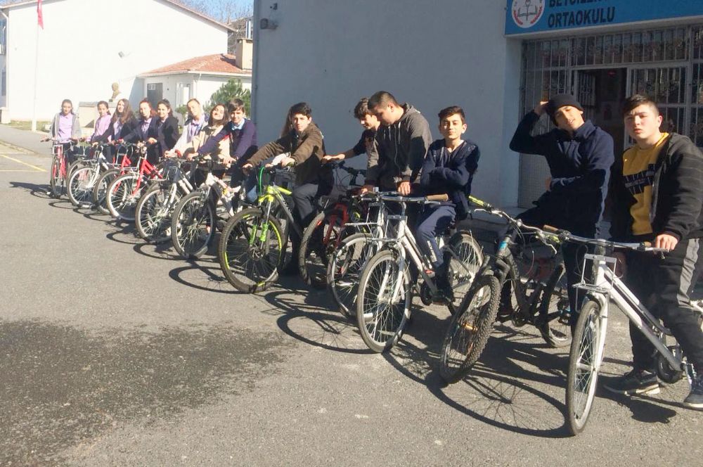 PedalİST Projesi kapsamında bisiklet kullanıyorlar