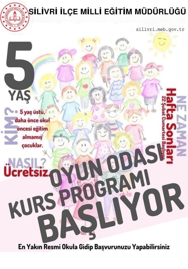 5 Yaş Oyun Odası Kurs Programı başlıyor