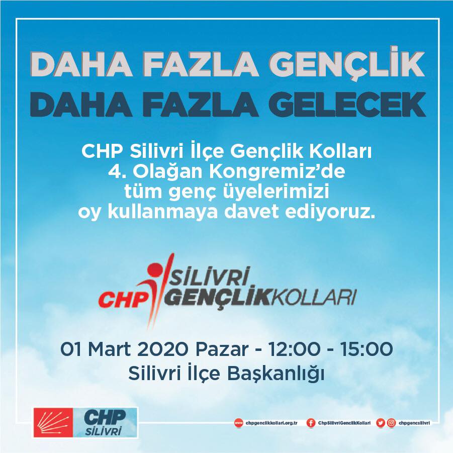 CHP Silivri Gençlik Kolları Olağan Kongresi 1 Mart’ta