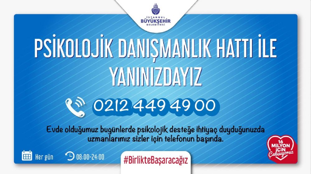 Pandemi Döneminde İBB’den halk sağlığına psikolojik destek