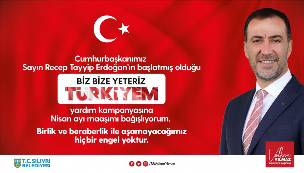 Başkan Yılmaz Nisan ayı maaşını bağışladı