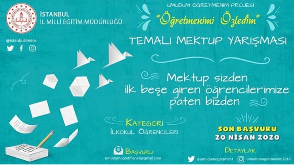 “Öğretmenimi Özledim” temalı Mektup Yarışması