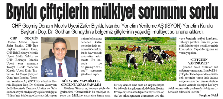 Bıyıklı çiftçilerin mülkiyet sorununu sordu