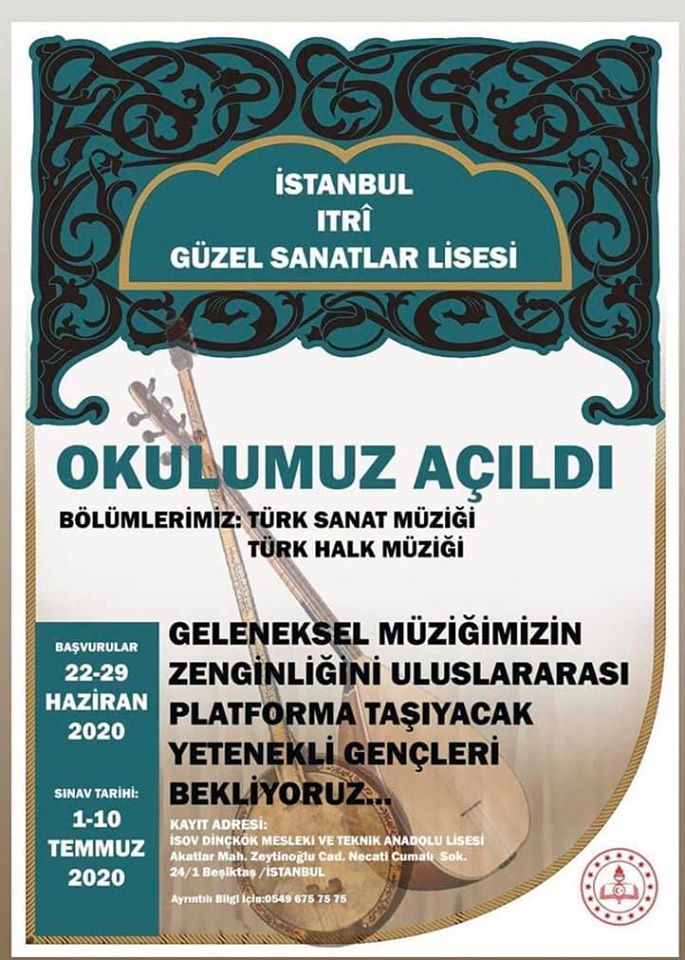 İstanbul Itrî Güzel Sanatlar Lisesi açılıyor