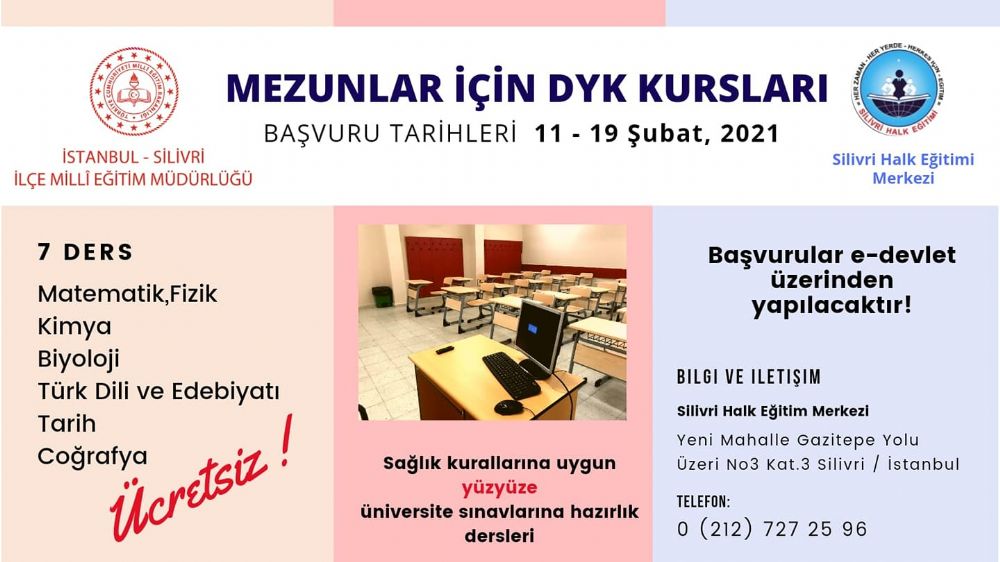 Üniversite sınavına hazırlık dersleri