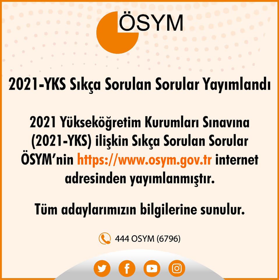 2021 YKS hakkında soru ve cevaplar