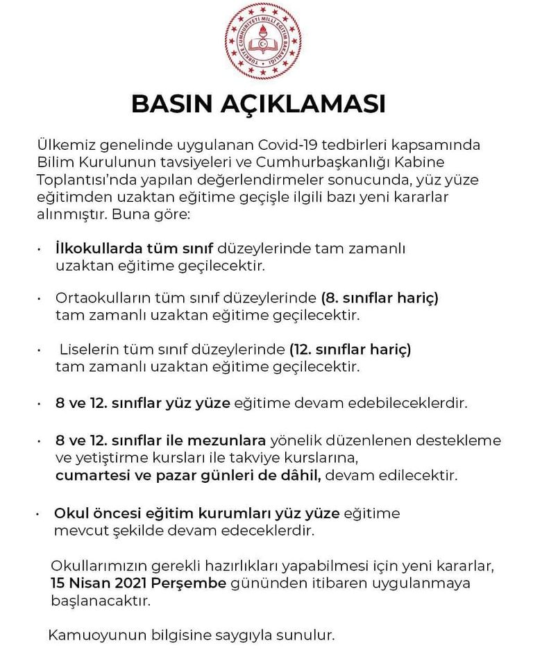 MEB’den açıklama