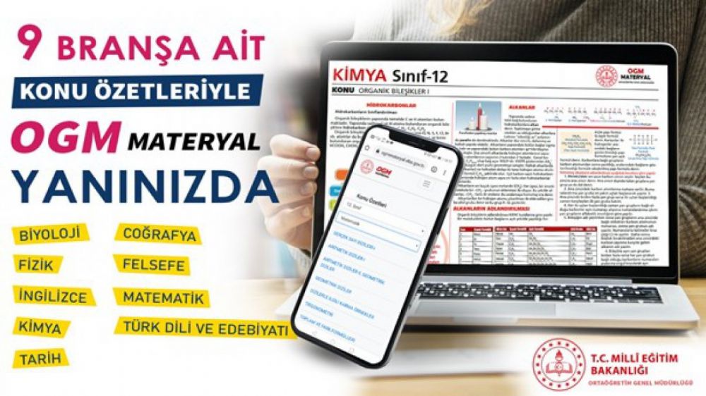 9 Branşa ait konu özetleriyle OGMmateryal hazırlandı